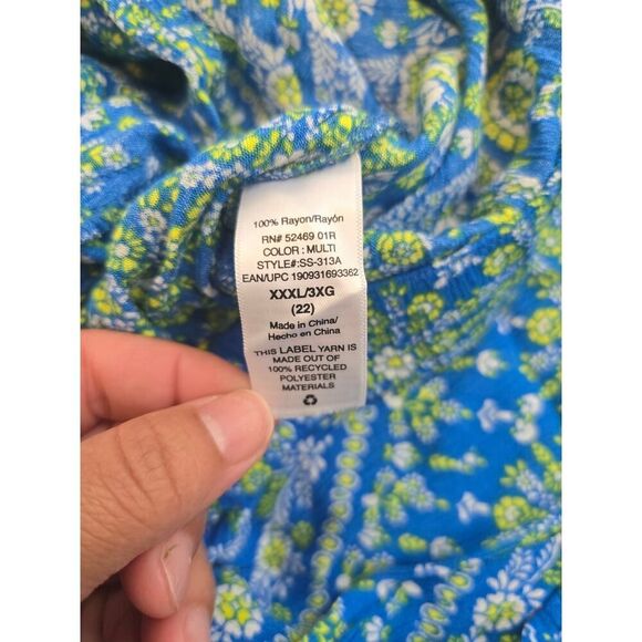 Scoop Tiered Maxi Skirt Plus Size 22 Boho Print Rayon Summer Versatile Pockets - Picture 8 of 8